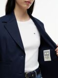 Blue Sacou Appliqué Cu Croiala Regular Si Logo  Femei