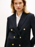 Blue Timeless Wool Blend Relaxed Double Breasted Blazer  Women