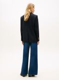 Blue Timeless Wool Blend Relaxed Double Breasted Blazer  Women