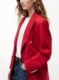 Red Timeless Wool Blend Relaxed Double Breasted Blazer  Women