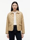 Beige Padded Slim Quilted Jacket  Women