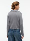 Grey Gold-Tone Button Jacket With Wool  Women