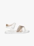 White Glitter Strap Metallic Sandals  Girls