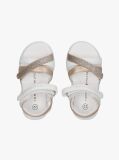 White Glitter Strap Metallic Sandals  Girls