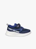 Blue Logo Lace-Up Hook And Loop Sneakers  Boys