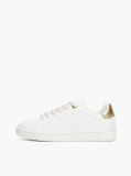 White Low Cut Lace Up Sneakers  Girls