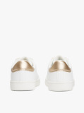 White Low Cut Lace Up Sneakers  Girls