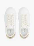 White Low Cut Lace Up Sneakers  Girls