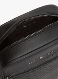 Negru Geanta Reporter Crossbody Cu Panou Din Panza  Barbati