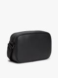 Black Woven Panel Crossbody Camera Bag  Men