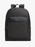 Black Hilfiger Flag Mixed Texture Dome Backpack  Men
