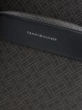 Black Hilfiger Flag Mixed Texture Dome Backpack  Men