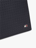 Blue Embossed Flag Leather Card And Coin Wallet  Men