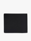 Black Embossed Flag Leather Card And Coin Wallet  Men