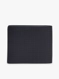 Blue Embossed Flag Leather Card And Coin Wallet  Men
