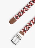 Multi Denton Reversible Woven Leather Belt  Men