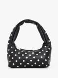Black Metal Stud Shoulder Bag  Women