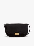 Black Leather Crossbody Bag  Women