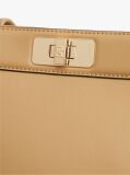 Bej Modern Geanta Satchel Cu Inchidere Turn Lock  Femei