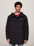 Black Canvas Down Parka  Men
