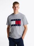 Gri Tricou Relaxat Badge Steag  Barbati