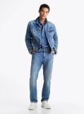 Denim Jeans Slim Drept Cu Efect Decolorat Ryan  Barbati