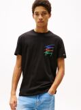 Negru Tricou Cu Grafic Logo Pe Spate  Barbati