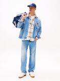 Denim Jeansi Largi Cu Broderie Pe Tesatura  Barbati