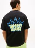 Black Bubble Logo Textured Jersey Relaxed T-Shirt  Men