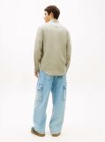 Green Regular Fit Button-Down Pure Linen Shirt  Men