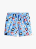 Multi Pantaloni Scurti Relaxed Din Poplin Imprimati  Barbati