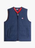Blue Vesta Impermeabila Cu Logo Colour-Blocked Pe Spate  Barbati