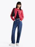 Denim Faded High Rise Slim Straight Jeans  Women