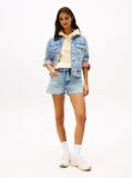 Denim Pantaloni Scurti Slim Din Jeansi Cu Detalii De Tip Patchwork  Femei