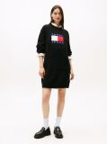 Black Tommy Flag Badge Mini Jumper Dress  Women