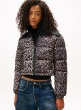 Multi Leopard Ripstop Relaxed Cropped Puffer Jacket  Women