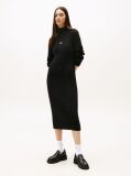 Negru Rochie Pulover Maxi Relaxata Cu Emblema Tommy Badge  Femei