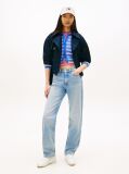 Denim Mid Rise Slim Straight Leg Jeans  Women