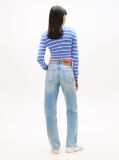 Denim Mid Rise Slim Straight Leg Jeans  Women