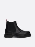 Negru Cizme Chelsea Din Piele Cleat Signature  Barbati
