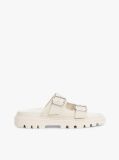 White Suede Double Strap Cleat Sandals  Women