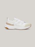 White Mixed Texture Vibram Outsole Trainers  Men