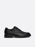 Negru Pantofi Derby Din Piele Pebble Grain  Barbati