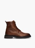 Brown Lightweight Leather Lace-Up Mid Boots  Men