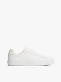 White Leather Cupsole Trainers  Men