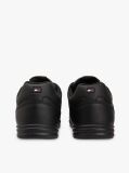 Black Contrast Heel Trainers With Leather  Men