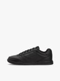Black Contrast Heel Trainers With Leather  Men