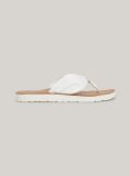Alb Flip-Flops Cu Placa Monogram Elevated  Femei