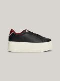 Black TH Monogram Leather Platform Trainers  Women