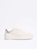 Bej Pantofi Sport De Baschet Din Piele Colour-Blocked  Femei